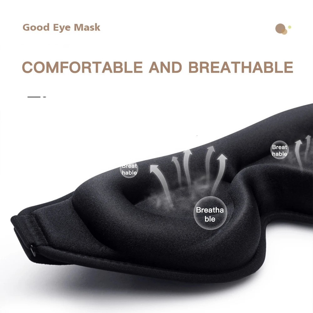 Sleep Masks 3D Sleep Mask Blindfold Sleeping Aid Eye Mask Soft Memory Foam Face Mask Eyeshade 99% Blockout Light Slaapmasker Eye Cover Patch 231030