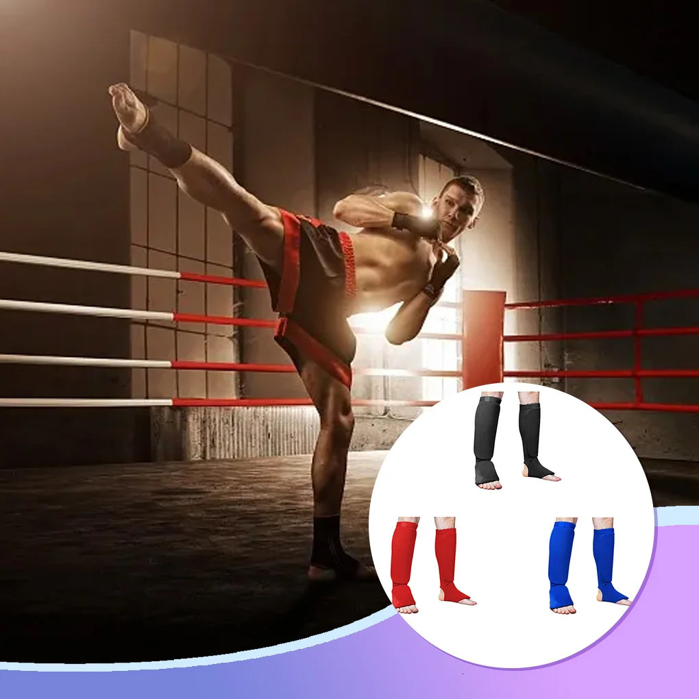 Protective Gear Taekwondo Leg Protector Breathable Foot Socks Child Lightweight Boxing Karate Equipment Black M 231030