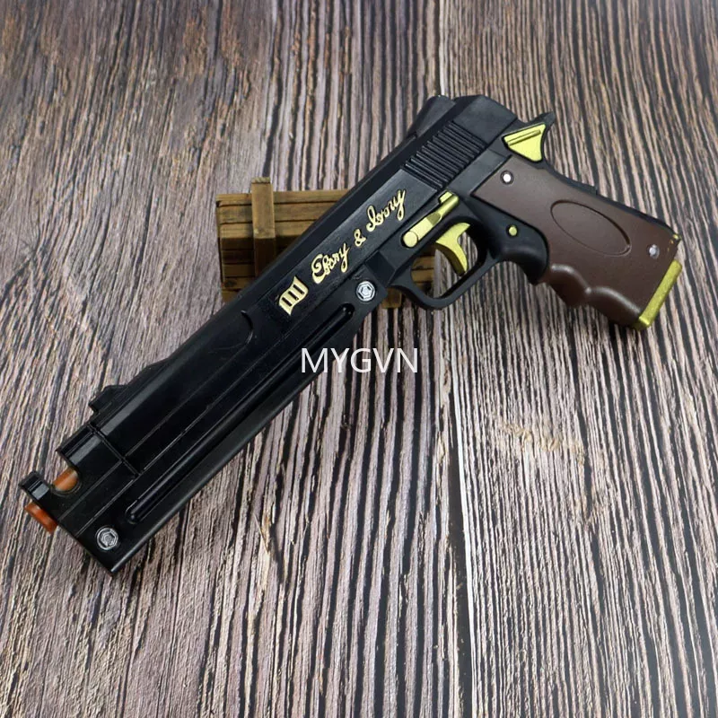 DMC Dante Gun Ebony Ivory White Revolvers Toy Gun Guns Prop 1:1 Cosplay Sword Role Play Model Gift Rubber No Shooting