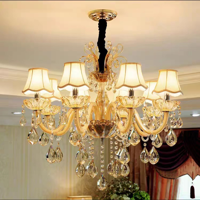 European style chandelier living room lighting atmosphere candle lamp simple modern restaurant lamp bedroom crystal lamp