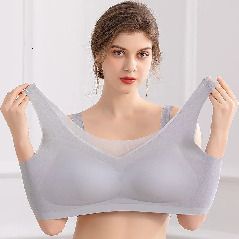Bras Plus Size Bra 7XL Seamless For Women Underwear Lady Sexy Wireless Breathable Brassiere Push Up Bralette With Pads Top 231027