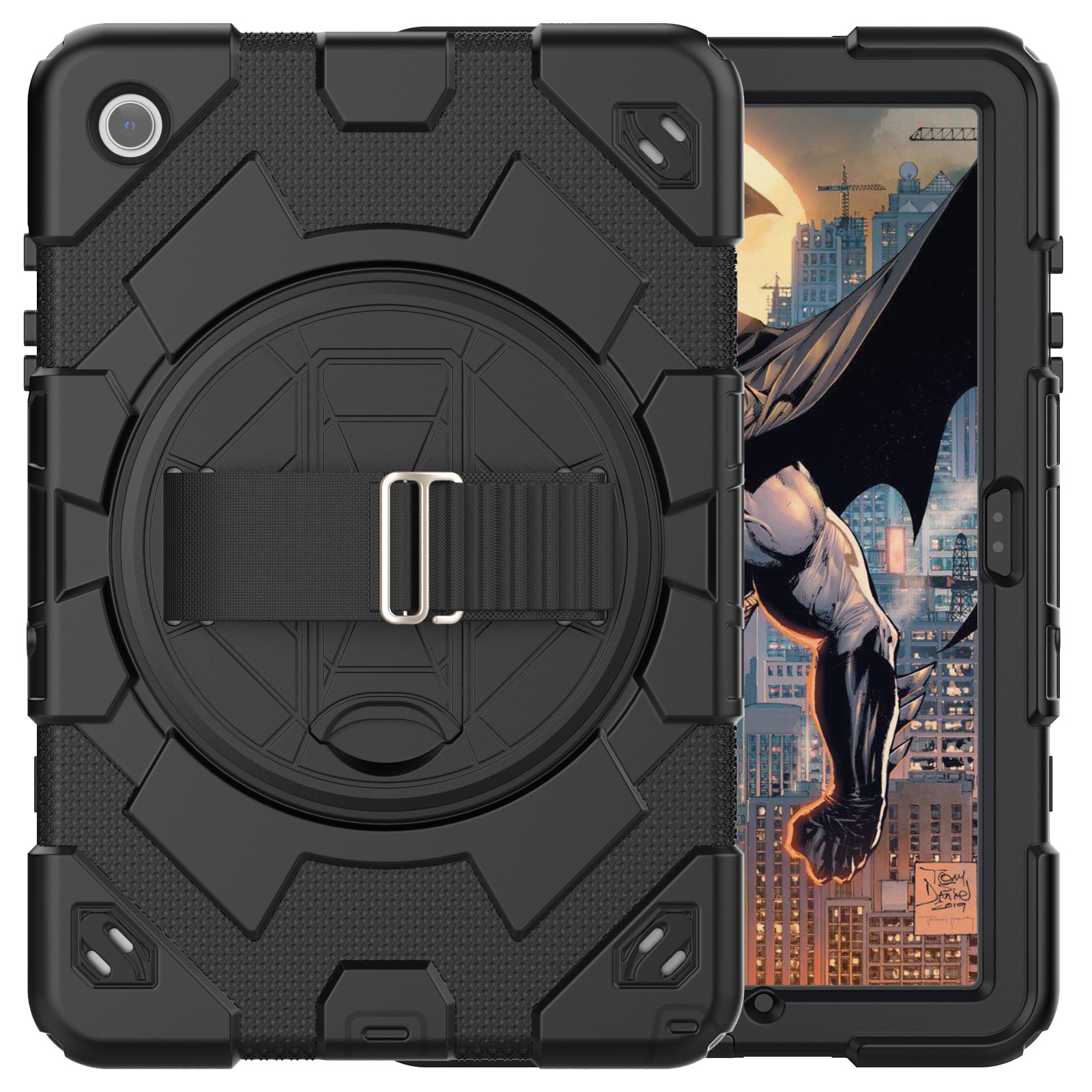 For Samsung Galaxy Tab A9 Plus 11 inch kids Shockproof Case Hybrid Armor Protective Tablet Cover 360 Rotating Stand Strap Cases with S Pen Holder SM-X
