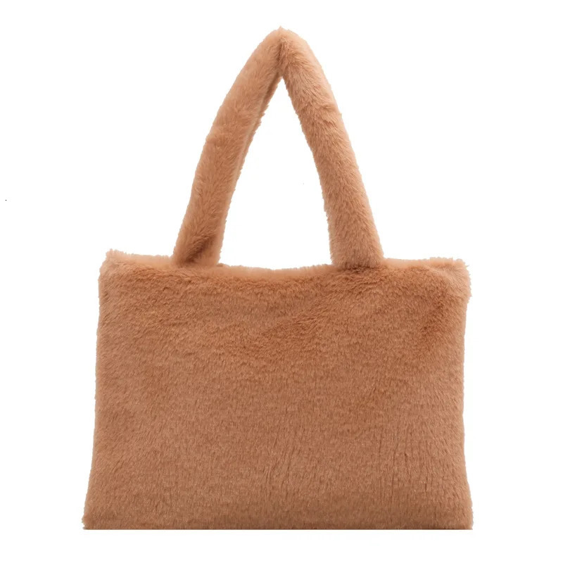 Evening Bags Winter Women's Bag Fashion Solid Color Casual Plush Fur Bag Fluffy Mini Female Armpit Bags Small Furry Tote Bags for Women 231030