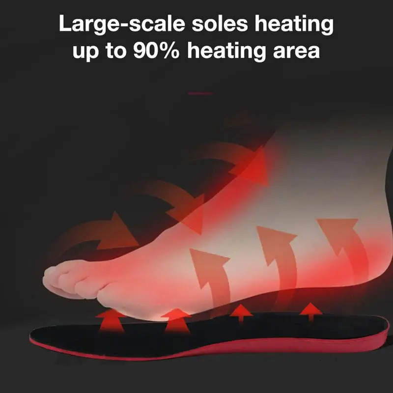 Shoe Parts Accessories Electric Heating Insoles For Winter 2100Mah Rechargeable Remote Control Heated Insole Camping Warm Foot Warmer Can Cut Shoes Pa