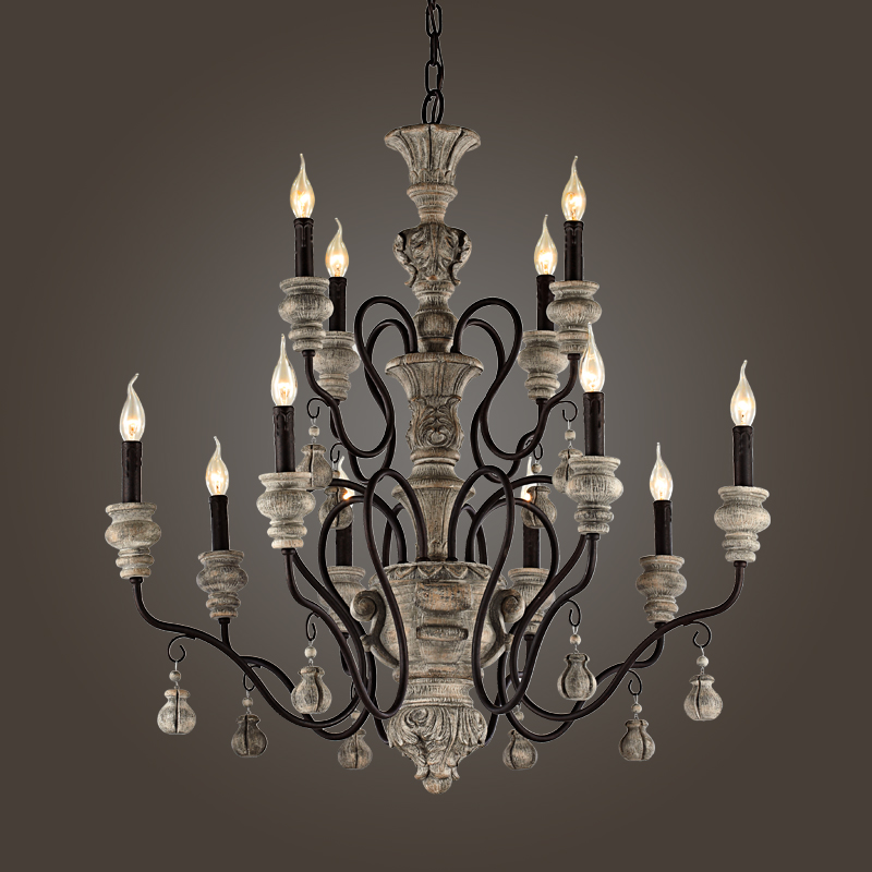 vintage country chandelier retro creativity lighting tree branch lights Village rustic wrought iron chandelier Restaurant F9078