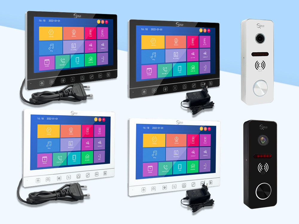 Tuya 7 inch Screen with Video Doorbell Camera Intercom System IC card unlocking Access Control Smart security device For Apartment