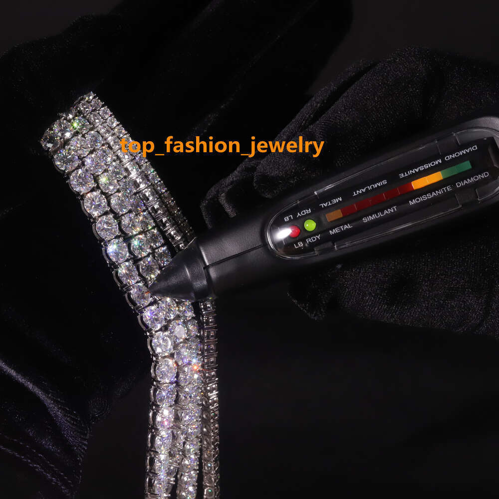 necklace moissanite chain Necklace bracelet passes diamond test Hip hop Jewelry Factory Iced Out VVS Diamond 20 Inch Tennis