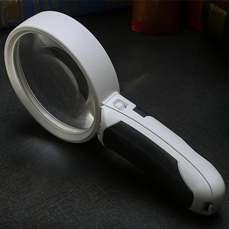 Magnifying Glasses 20 Times Optical Magnifying Glass With LED Lights Handheld Backlit Magnifier For Reading Lupas de aumento 231030