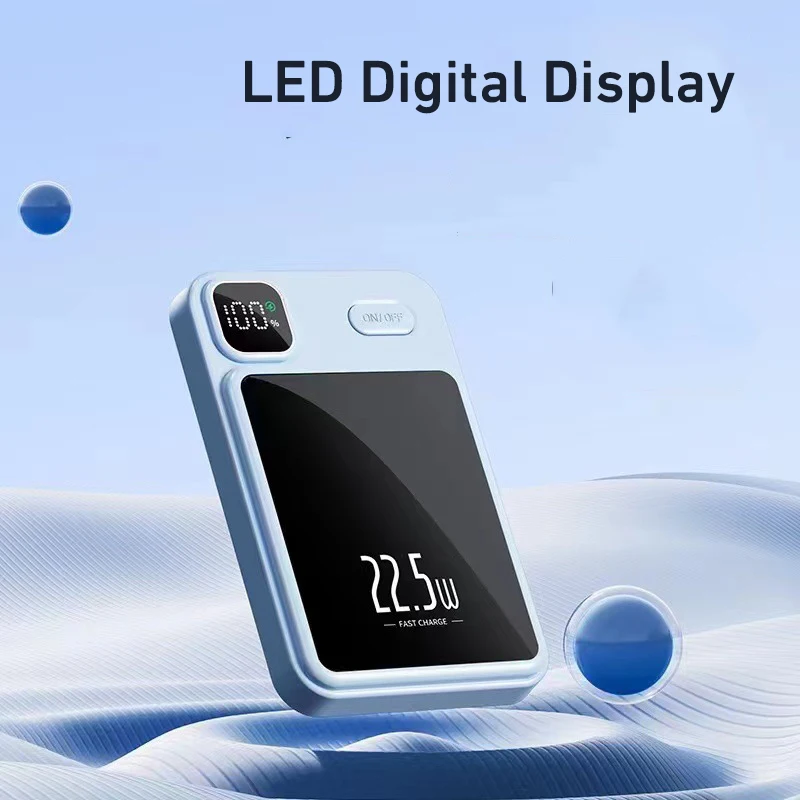 Magnetic Power Bank 10000mAh PD 22.5W Fast Charging Poverbank for Samsung Xiaomi Huawei iPhone 14 15W Wireless Charger Powerbank