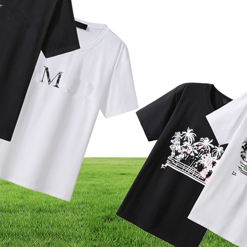 Summer Designer Mens T Shirts Men Women Letter Logo Tees Black White Casual Loose Slim Fashion Street Clothing Design Tshirts Top