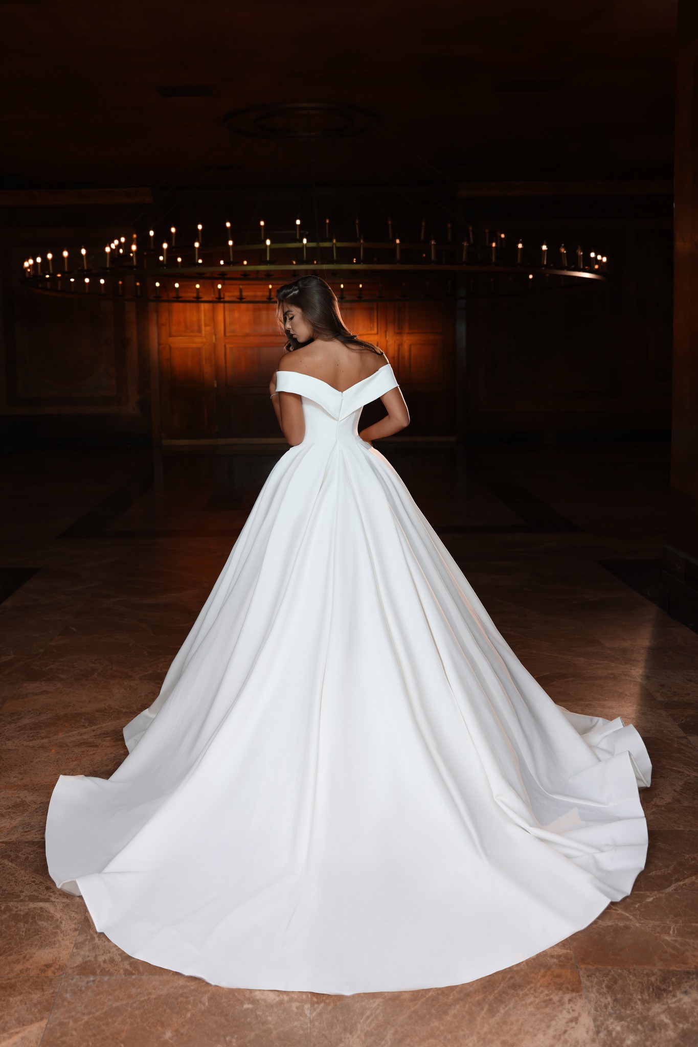 Elegant Beach 2024 Wedding Dress Off The Shoulder Bohemian Satin Bridal Gowns A Line Boho Bride Dress