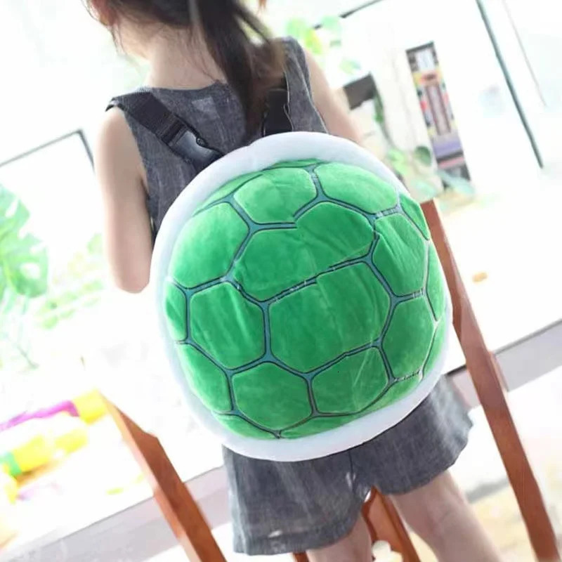 Baby Walking Wings 30cm 4 Style Anime Super Koopa Turtle SchoolBag Shell Green Plush Toys Backpack Kawaii Birthday Gift For Children 231027