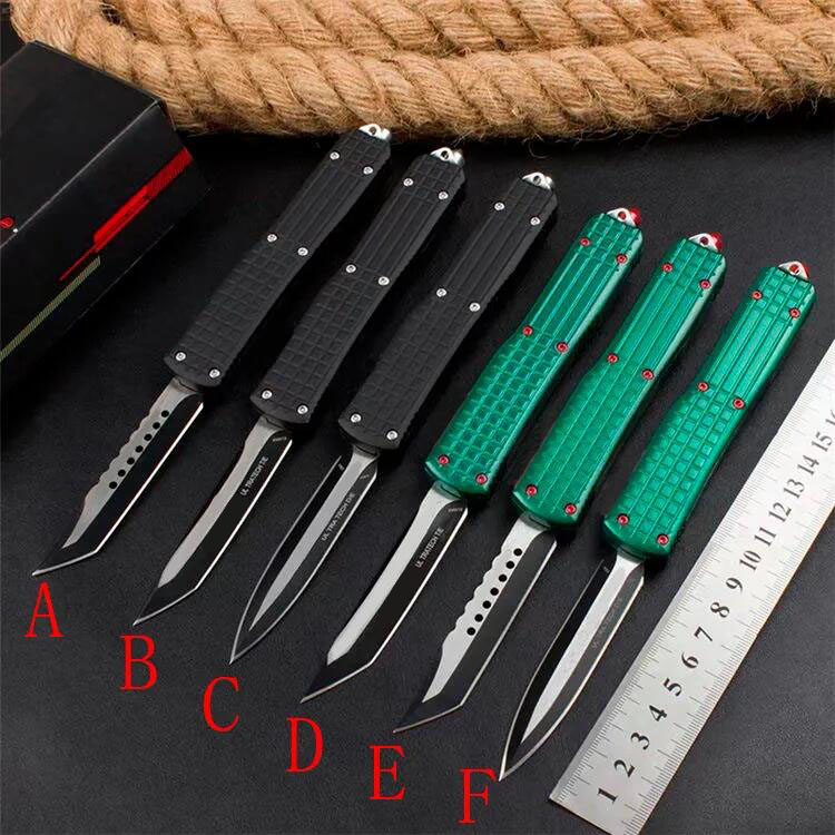 Black Green UTX-85 UT Bounty Hunter knife Hellhound Razor Aluminum Handle Survival outdoor Tactical Pocket Knives EDC tool