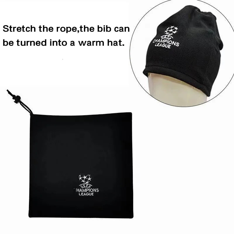 Balls Football Neckerchief Black Colors Soccer Scarf Outdoor Sports Windproof Multifunctional Fleece Warm Hat Fotball For Training 231030