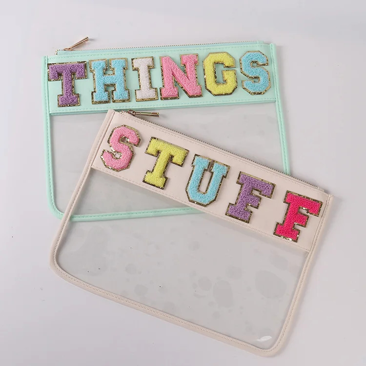 Bag Parts Accessories 5.5 cmA-Z Felting Sticker Pink Towel English letter Patches for Clothes Embroidery Appliques Clothing name Diy Craft Accessories