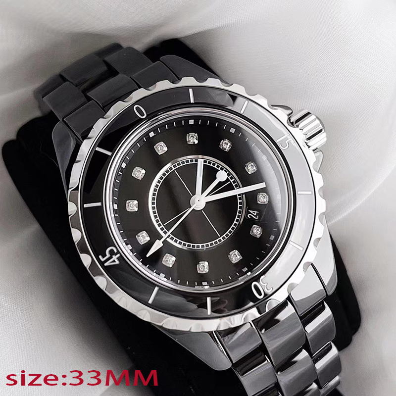 Ladies high-end watch high-quality watch designer watch luxury watch size 33MM quartz movement watch AAA ceramic watch waterproof watch watch women diamond watch