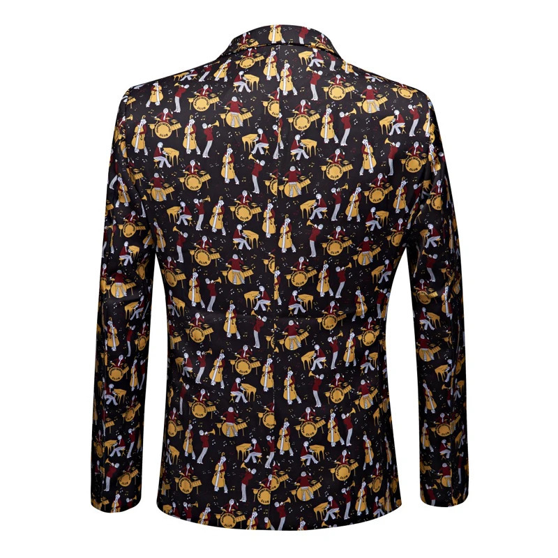 Men's Suits Blazers Men's Suit Fashion Boutique Print Man Suit Slim Fit Male Formal Business Casual Suits Men 2 piece suit Singers Prom Part