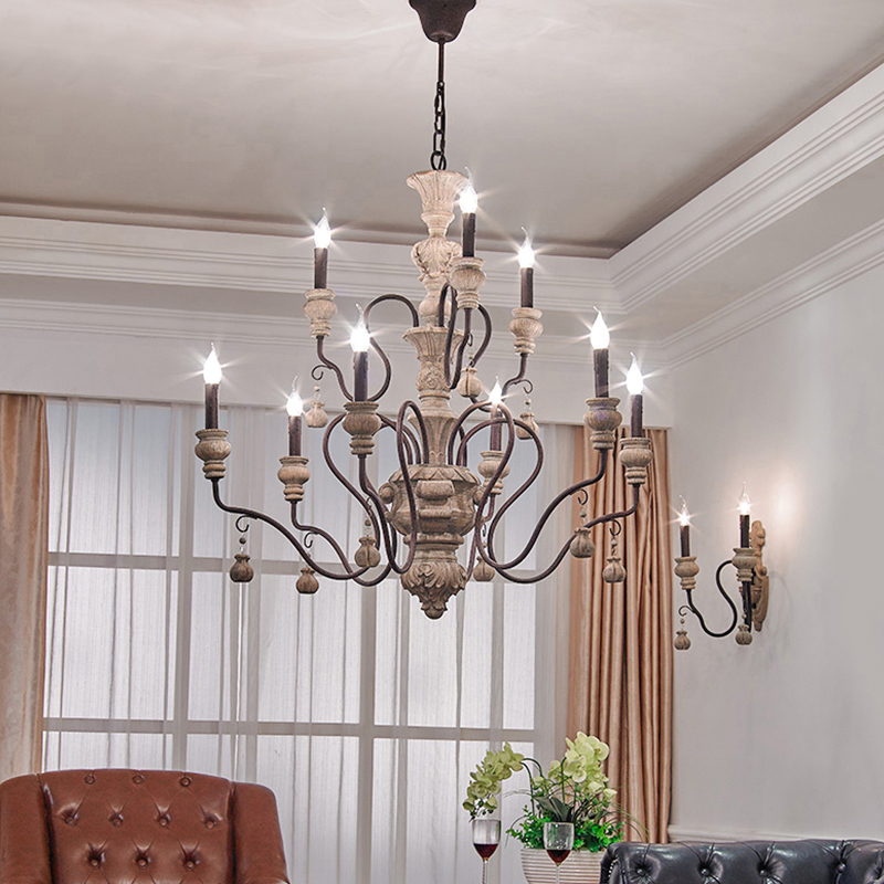 vintage country chandelier retro creativity lighting tree branch lights Village rustic wrought iron chandelier Restaurant F9078