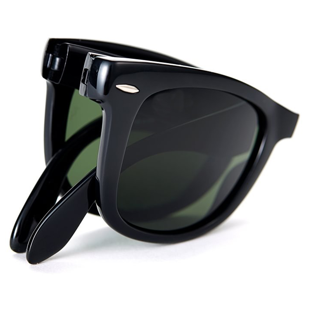 Eyeglass Folding Sunglasses Men Womens Eyeglass Glass Lenses Sun Glasses Des Lunettes De Soleil Original Folding Leather Case Accessories