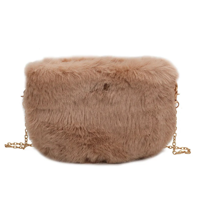 Evening Bags Fur Armpit Bag With Chain Fashion Fluffy Crossbody Bags For Women Winter Faux Furry Handbag Fausse Fourrure Fell Tasche 231030