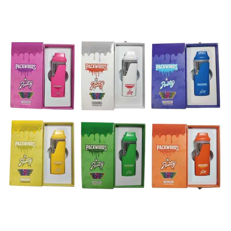 1.0ml Runtz Packwoods Disposable Pens 380mAh Rechargeable Battery Empty Bar Device Pen Vaporizer with Packaging Box
