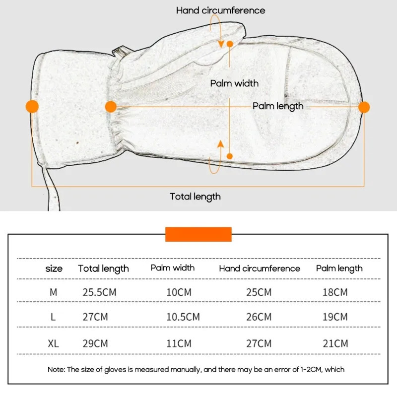 Ski Gloves Waterproof Snowboard Gloves Touch-Screen Ski Mittens Thermal Thick Ski Gloves 231030