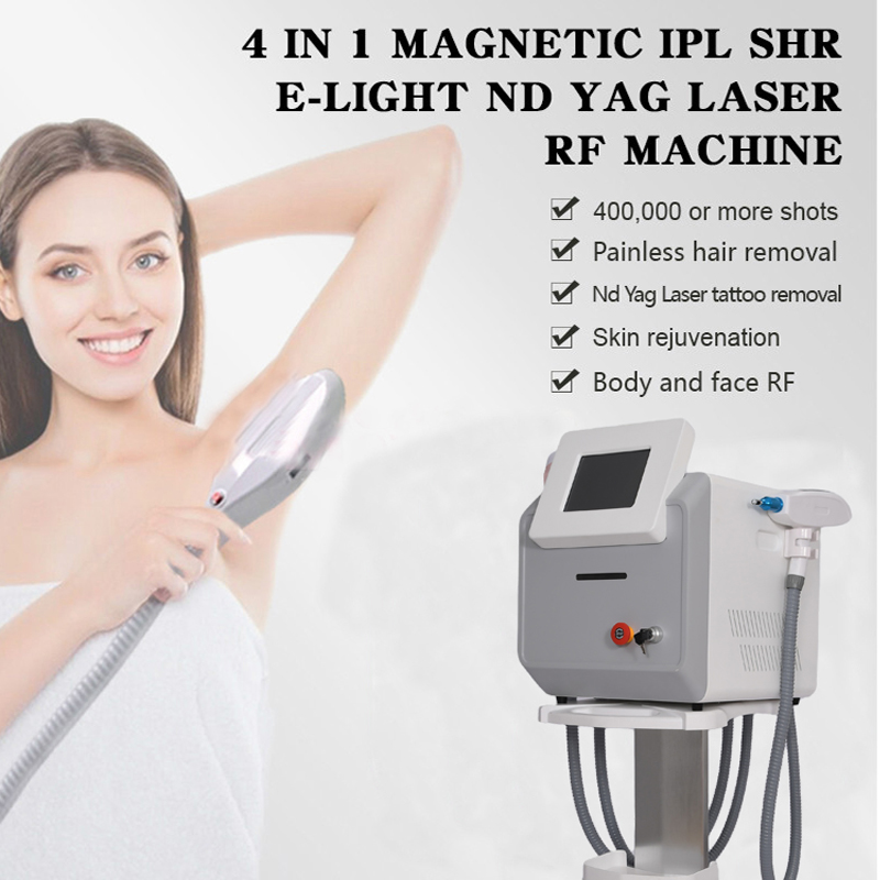 3 in 1 IPL Hair Removal Machine Elight OPT IPL Laser ND Yag Laser Tattoo Removal Beauty Salon Equipment Skin Tightening Whitening Acne Treatment Devic
