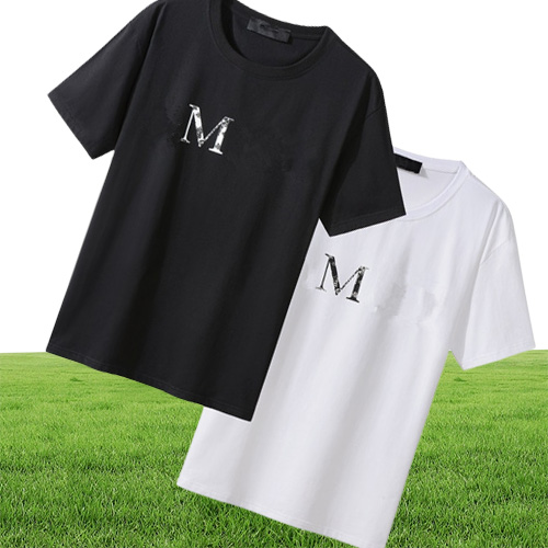 Summer Designer Mens T Shirts Men Women Letter Logo Tees Black White Casual Loose Slim Fashion Street Clothing Design Tshirts Top