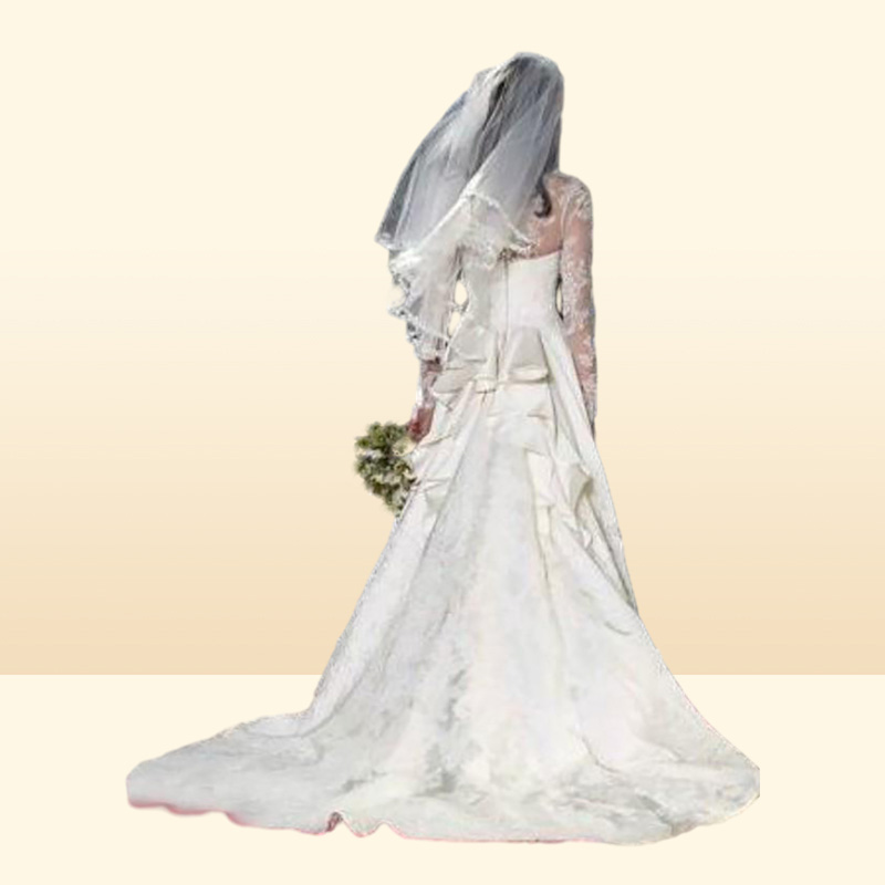 Stunning Kate Middleton Wedding Dresses Royal Modest Bridal Gowns Lace Long Sleeves Ruffles Cathedral Train Custom Made High Quali