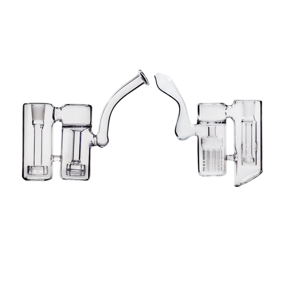 14mm Double Chamber Glass Bubbler Tree Perc Matrix Water Pipe Bong