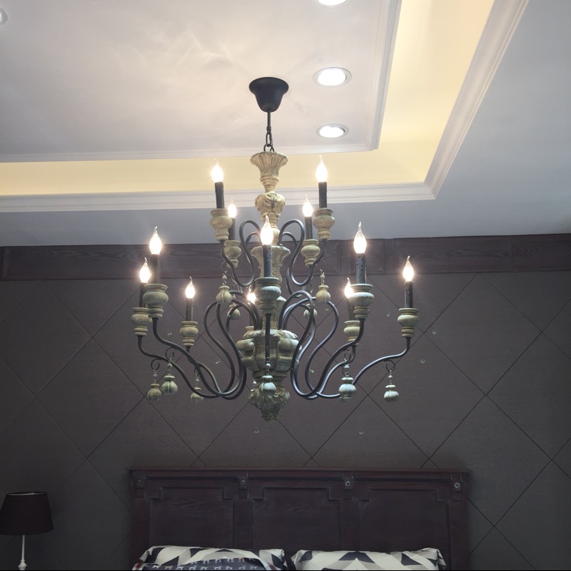 vintage country chandelier retro creativity lighting tree branch lights Village rustic wrought iron chandelier Restaurant F9078