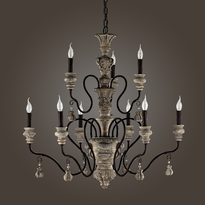 vintage country chandelier retro creativity lighting tree branch lights Village rustic wrought iron chandelier Restaurant F9078