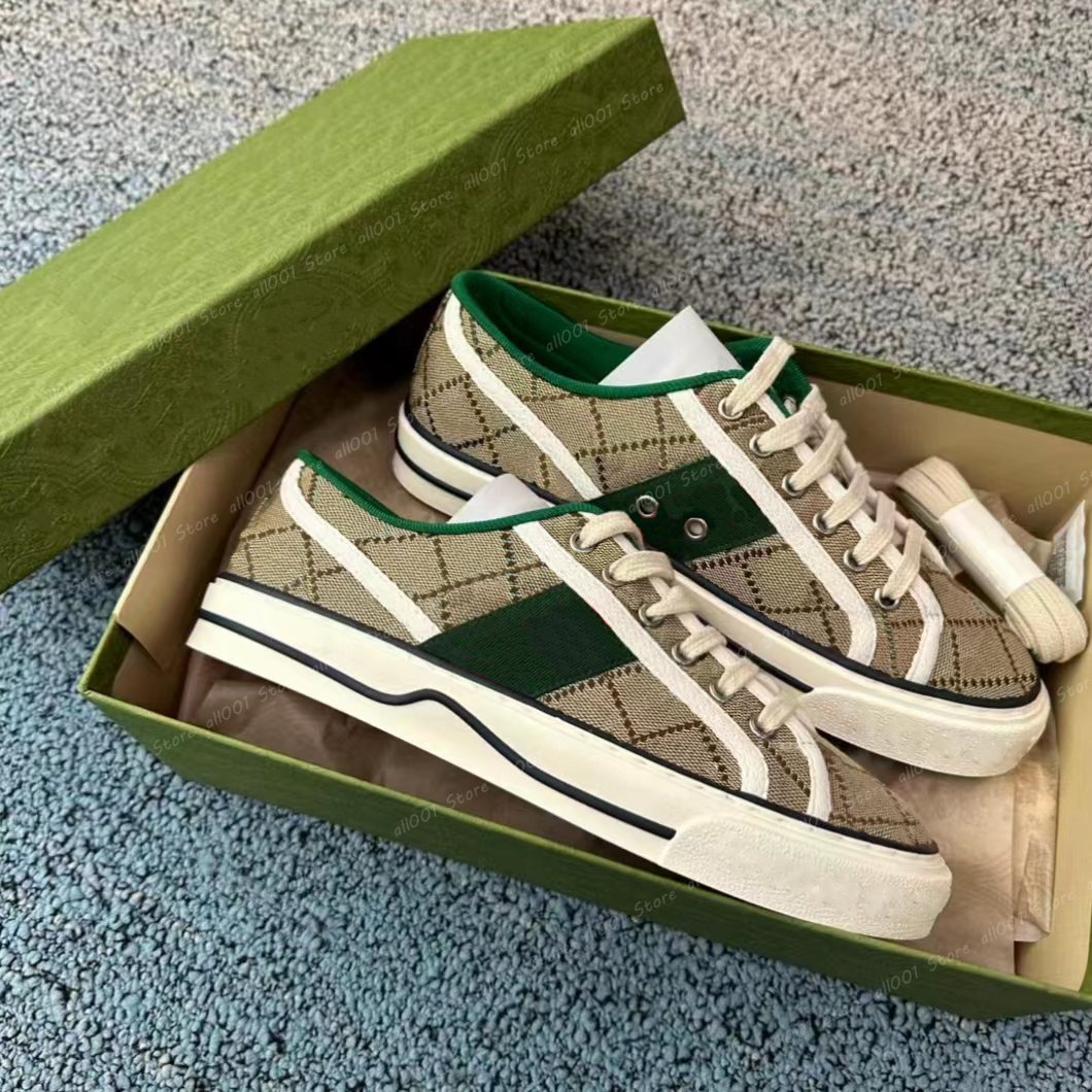 Designers womens gg tennis 1977 sneaker canvas Luxurys designer shoes denim Men Shoes Ace Rubber sole Embroidered Vintage casual mens trainers Sneakers