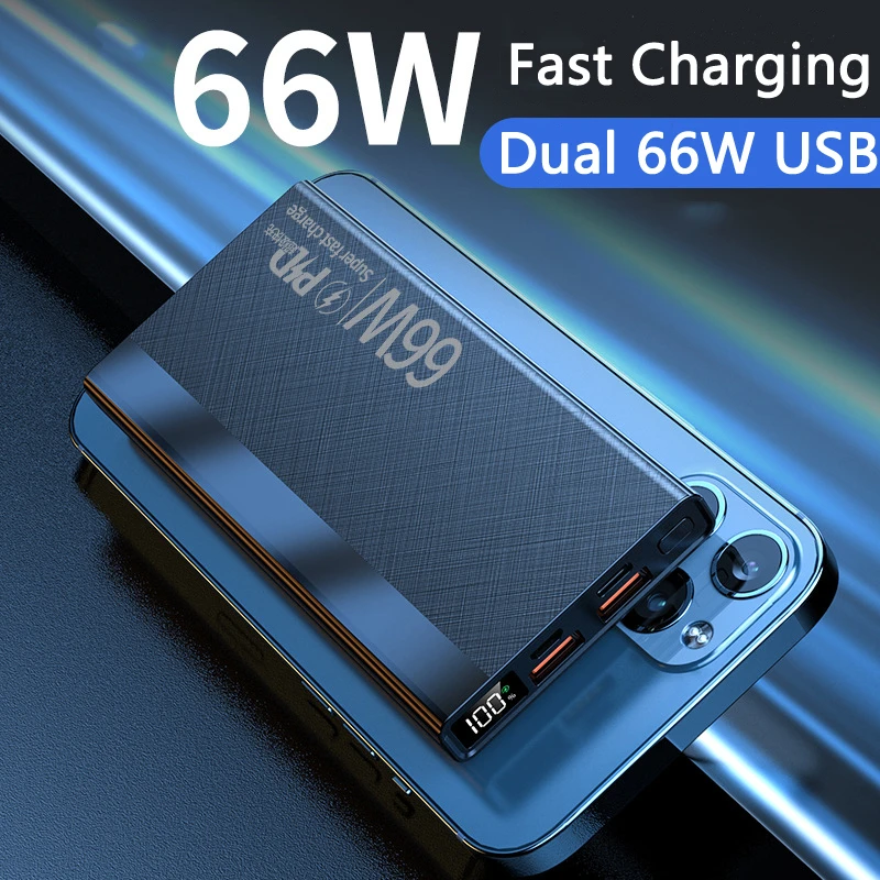 30000mAh Power Bank 66W External Battery Fast Charging Powerbank for iPhone 14 Samsung Xiaomi Huawei Portable Charger Poverbank