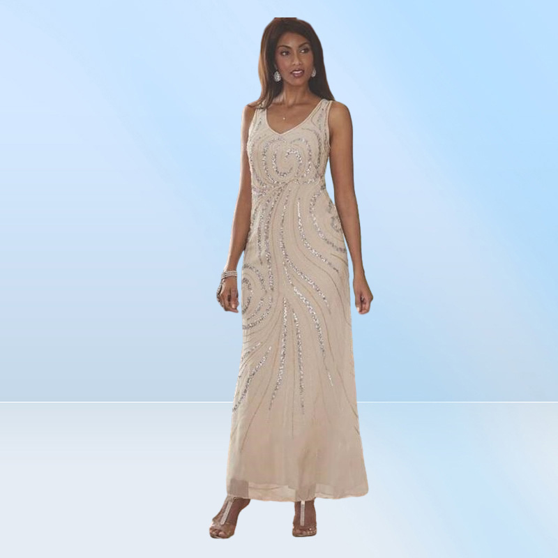 Elegant MOTHER of the Bride Dresses with Jacket Beading Sequins Wedding Guest Gowns Ankle Length Plus Size MOTHER039s Dres