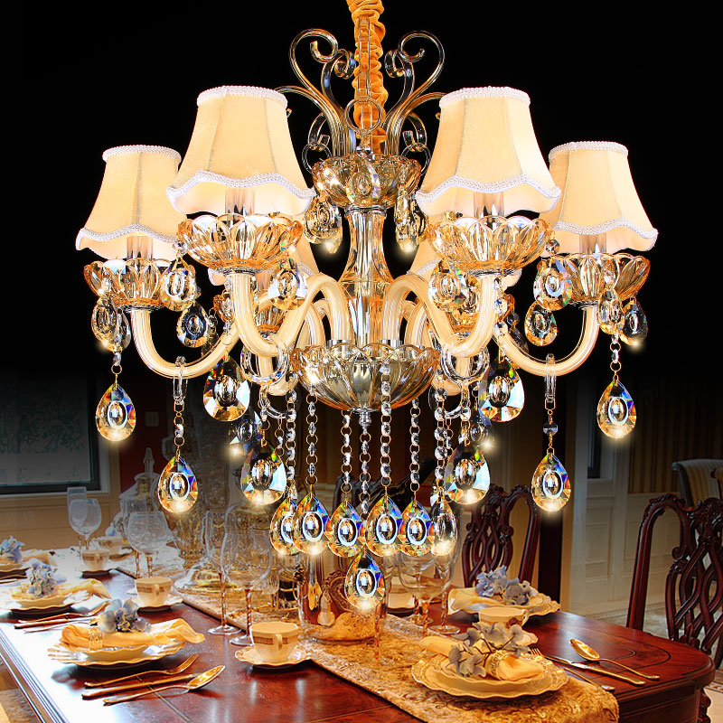 European style chandelier living room lighting atmosphere candle lamp simple modern restaurant lamp bedroom crystal lamp