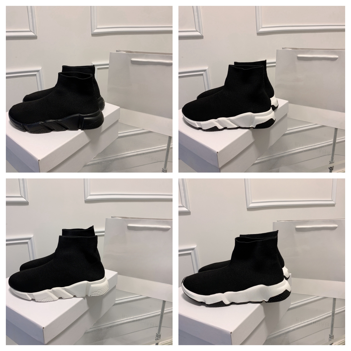Designer High Shoes Fashion Sock Shoes Fashion Sneakers for Women Men 4Options 20333
