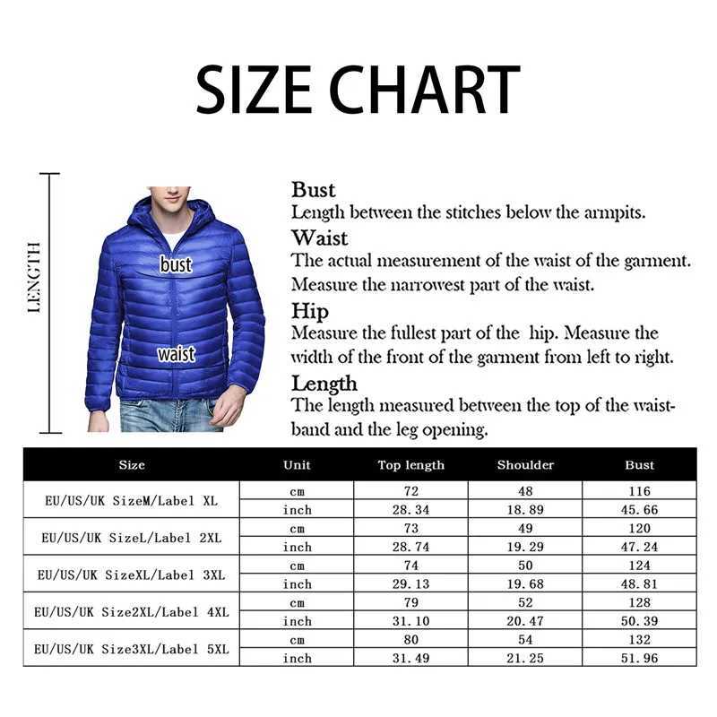 Men's down fall and winter fashion short down jacket 2023 new ultra light down coat portable packable down jacket l231028