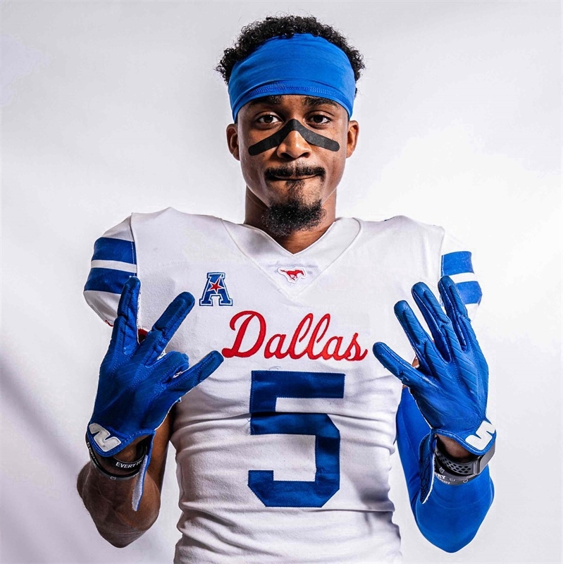 SMU Mustangs Football Jersey 20 Chris Adimora 18 Teddy Knox 71 Logan Parr 72 Caleb Johnson 82 RJ Maryland 3 Romello Brinson 41 Stephon Wright Top
