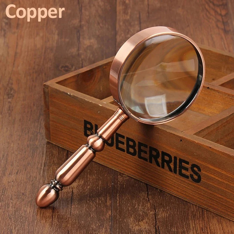 Magnifying Glasses 20X Handheld Retro All-Metal Magnifier Reading Magnifying Glass Portable Jewelry Antique Loupe with High Magnification Power Len 23