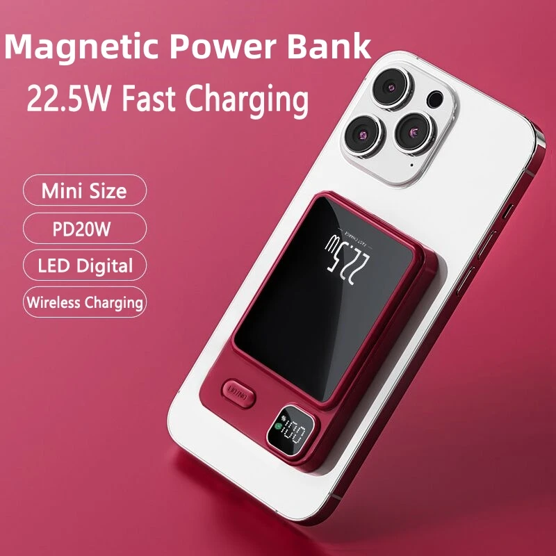 20000mAh Power Bank Magnetic Wireless Charger Portable PowerBank for iPhone 14 Samsung Xiaomi 22.5W Fast Charging Spare Battery - view 3