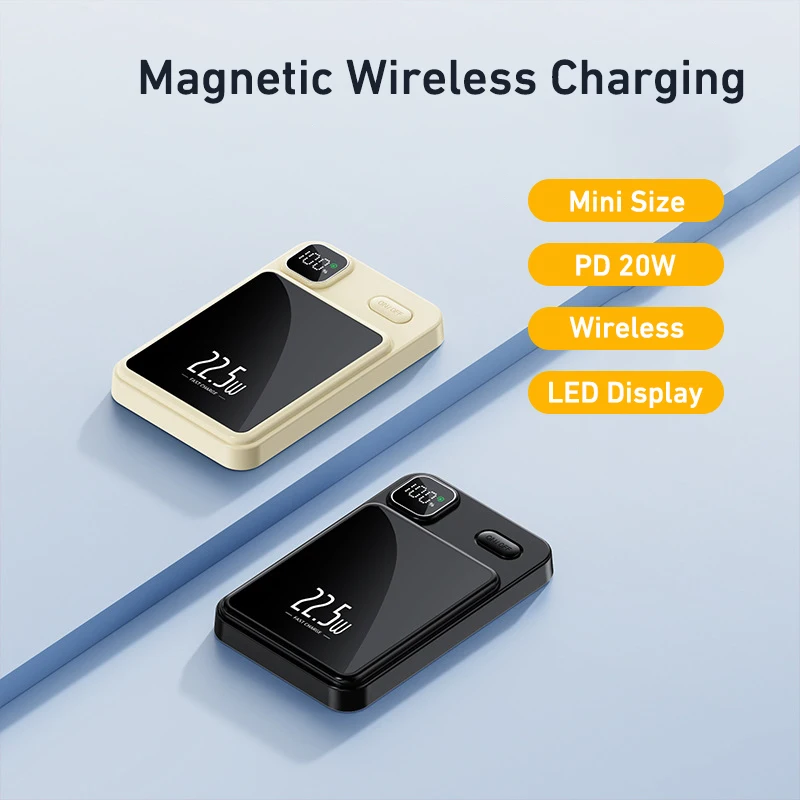 Magnetic Power Bank 10000mAh PD 22.5W Fast Charging Poverbank for Samsung Xiaomi Huawei iPhone 14 15W Wireless Charger Powerbank