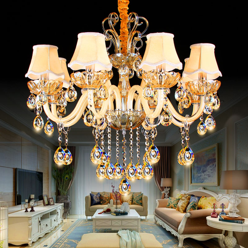 European style chandelier living room lighting atmosphere candle lamp simple modern restaurant lamp bedroom crystal lamp