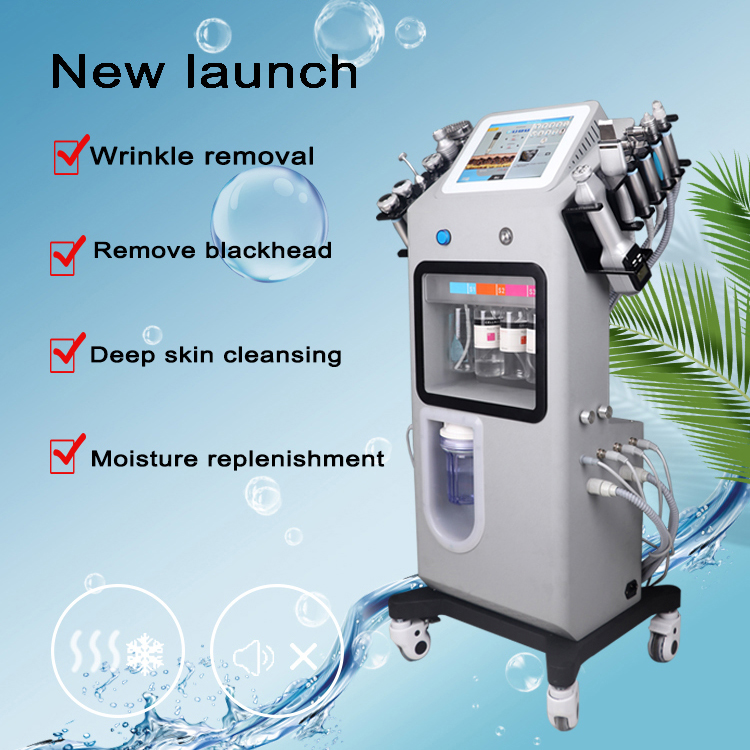 Multifunctional Hydra Microdermabrasion Oxygen Aqua Jet 11 in 1 Device Skin Firming Moisturizing Face Whitening Eye Bag Improve Blackhead Remove Machi