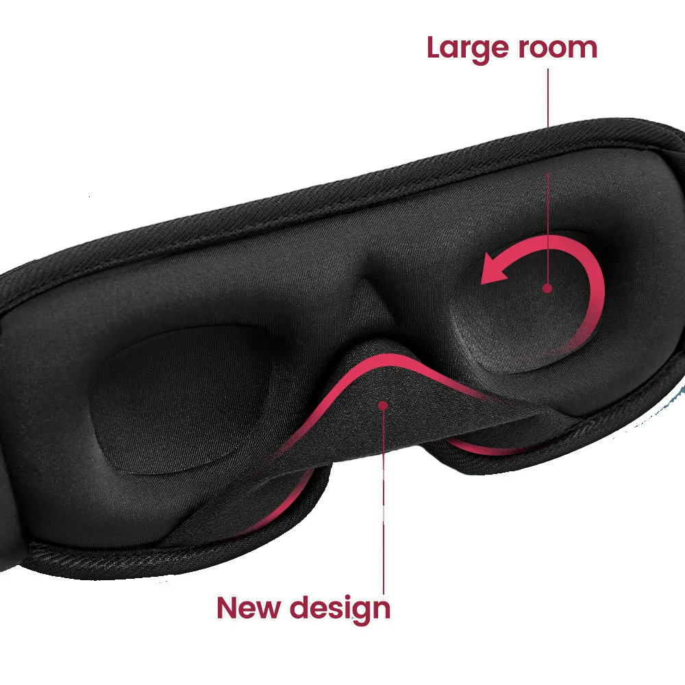 Sleep Masks 3D Sleeping Eye Mask Block Out Light Soft Padded Travel Shade Cover Rest Relax Sleeping Blindfold Eye Cover Sleep Mask Eyepatch 231030