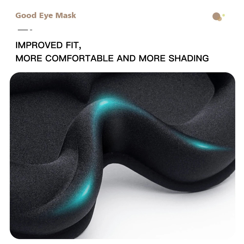Sleep Masks 3D Sleep Mask Blindfold Sleeping Aid Eye Mask Soft Memory Foam Face Mask Eyeshade 99% Blockout Light Slaapmasker Eye Cover Patch 231030