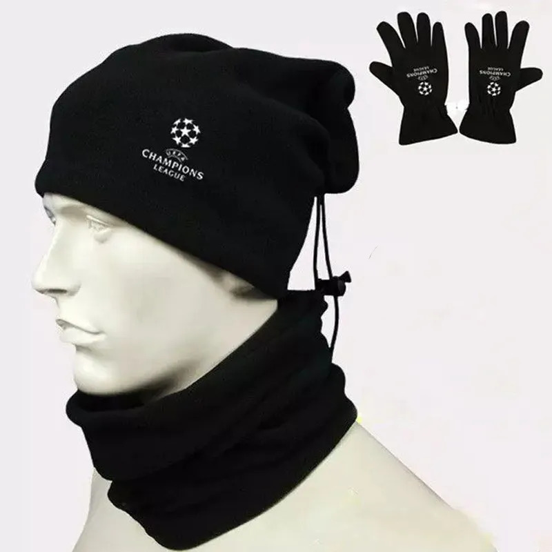 Balls Football Neckerchief Black Colors Soccer Scarf Outdoor Sports Windproof Multifunctional Fleece Warm Hat Fotball For Training 231030