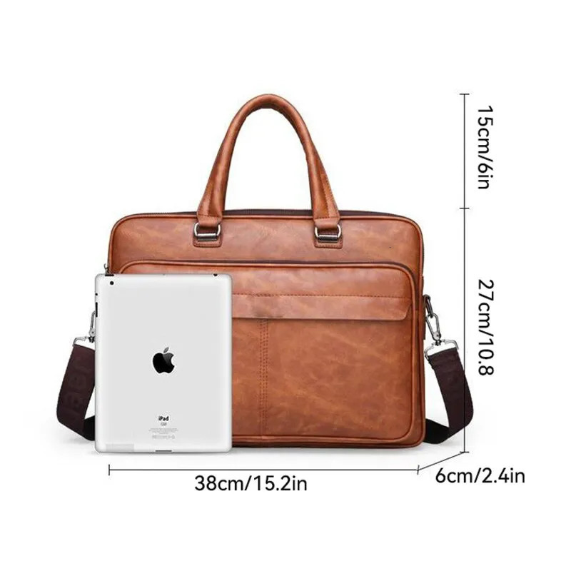 Briefcases One Shoulder Bag Men Document Cross Body Portable Large Capacity Casual Trend 231030