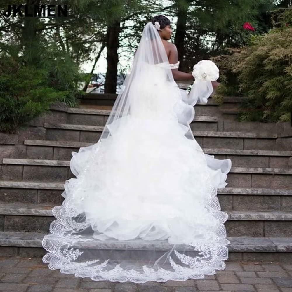 New Sexy Mermaid Wedding Dresses Vintage African Sweetheart Illusion Lace Appliques Crystal Beaded Ruffles Tiered Organza Formal Bridal Gowns Robes De