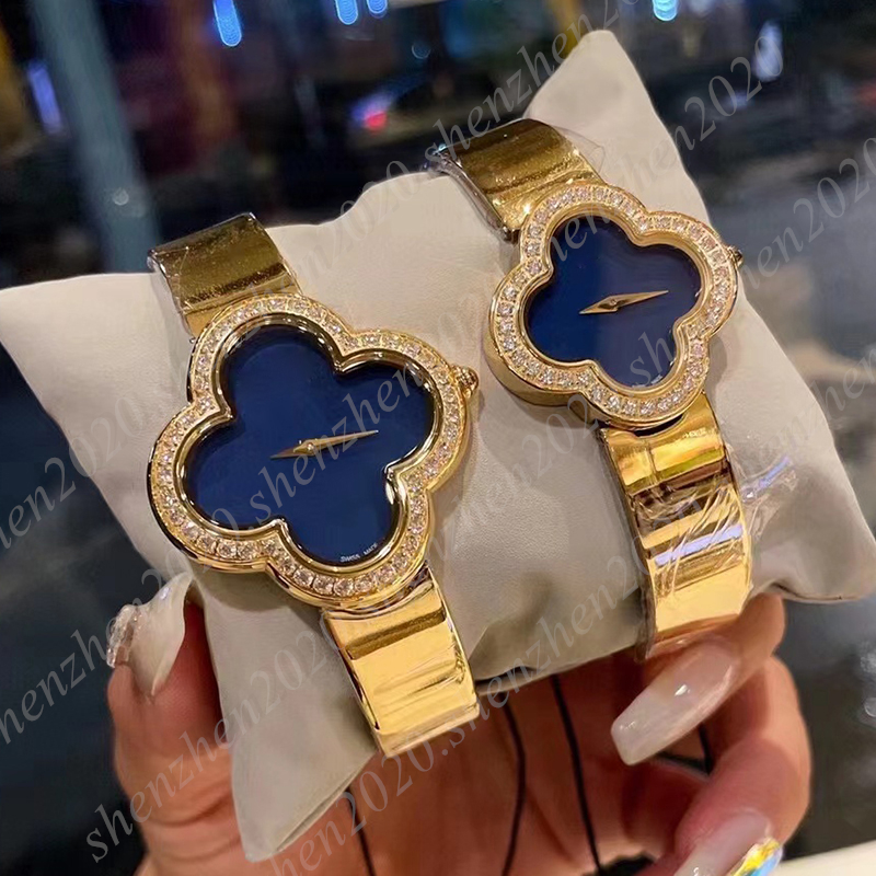 29mm/34mm Flower Women's Watch with Stainless Steel Strap Luxury Quartz Watch